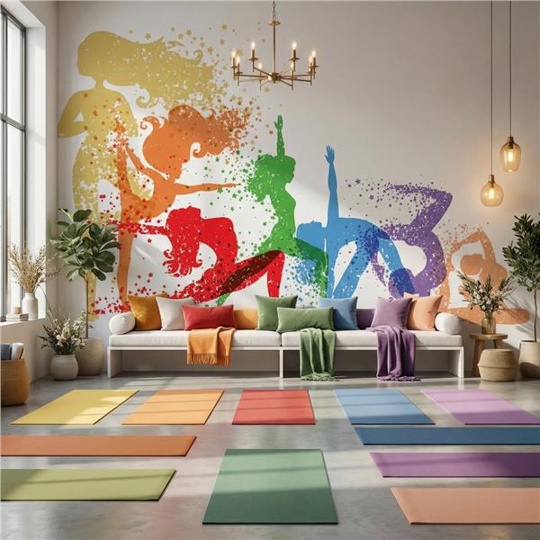 Spor Salonu Fitness Crossfit Pilates Duvar Kağıdı 033